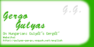 gergo gulyas business card